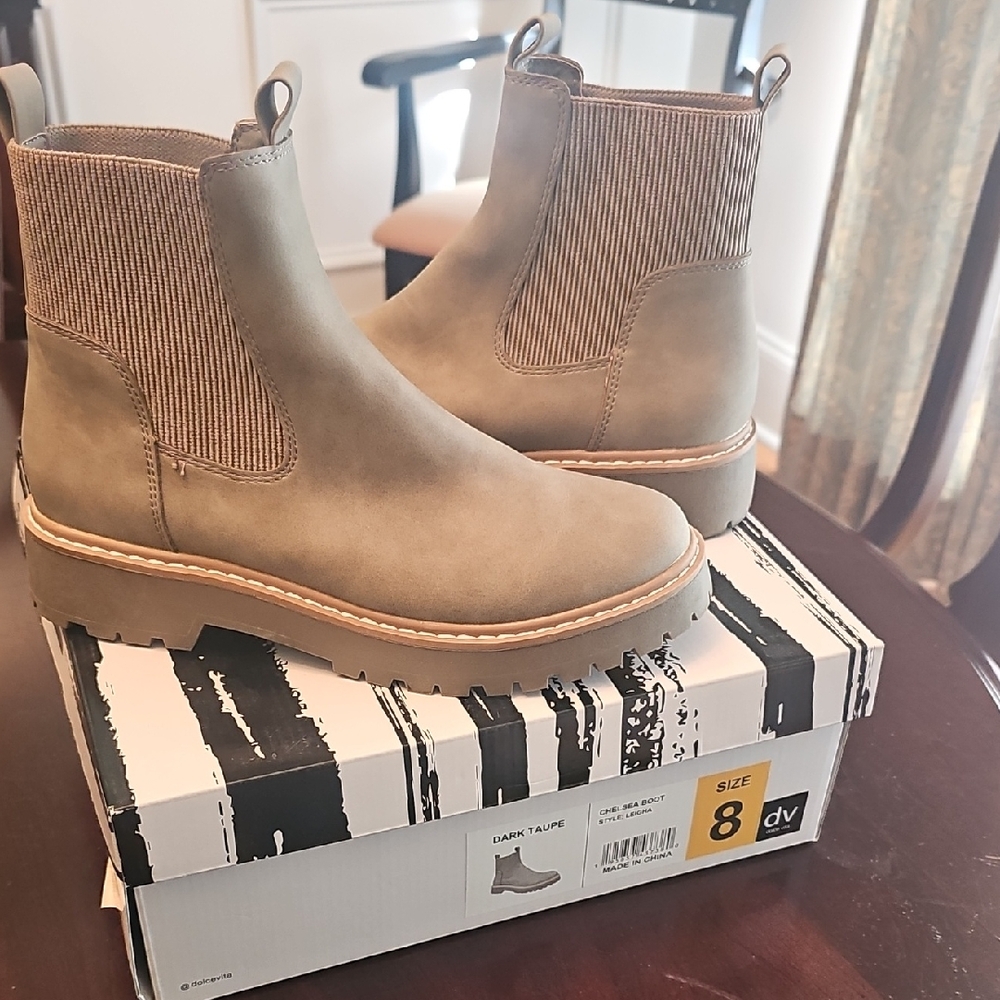 Taupe Ankle Boots Size 8